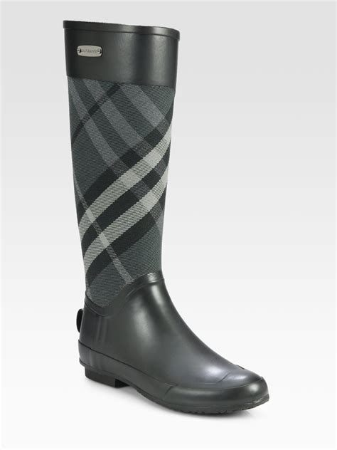 burberry clemence rain boots charcoal|burberry rain boots for women.